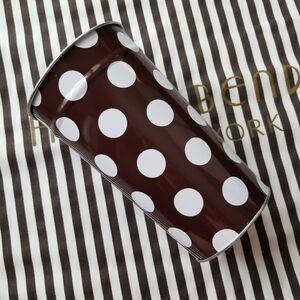 ❗Henri Bendel Brown White Polka Dot Sweet Treats Metal Tin❗